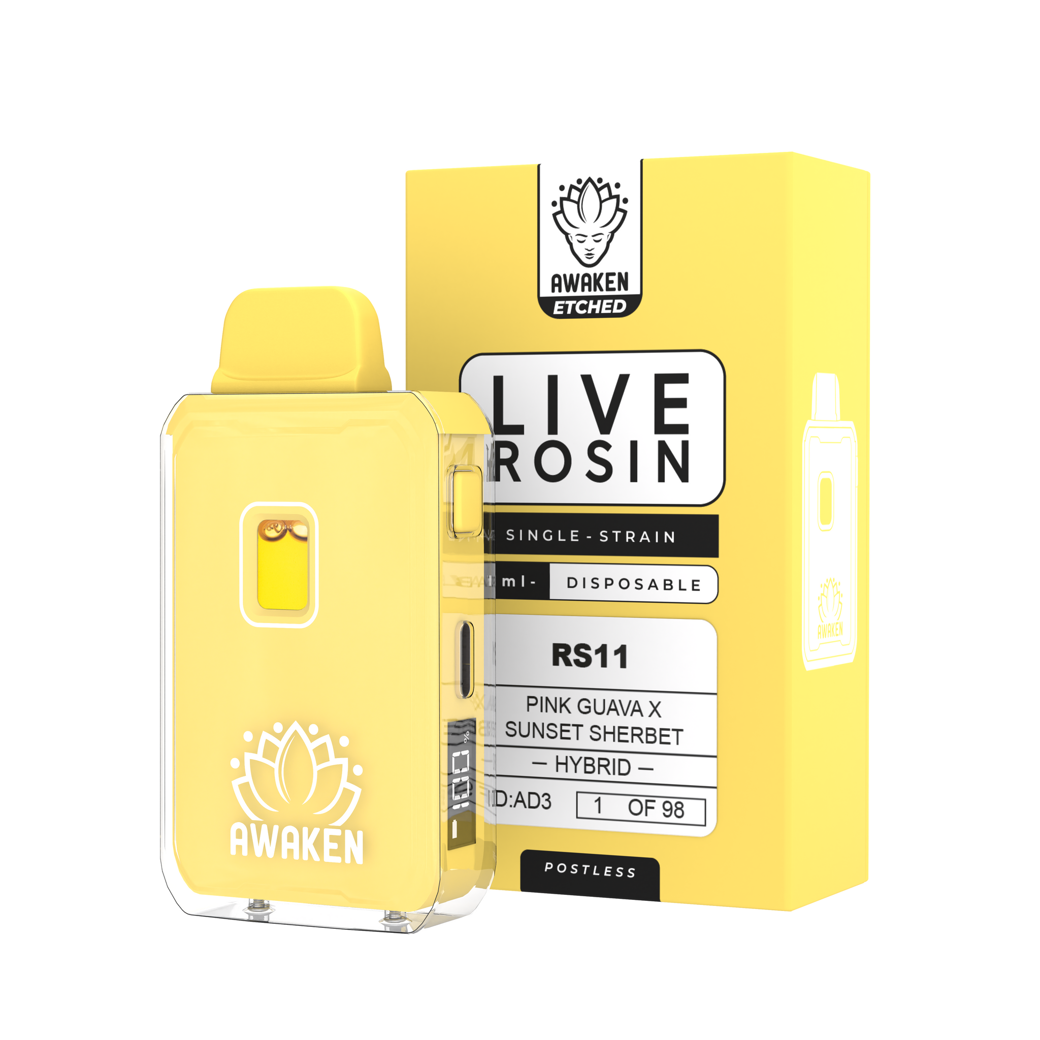 RS11 - Live Rosin 1ml Etched Disposable