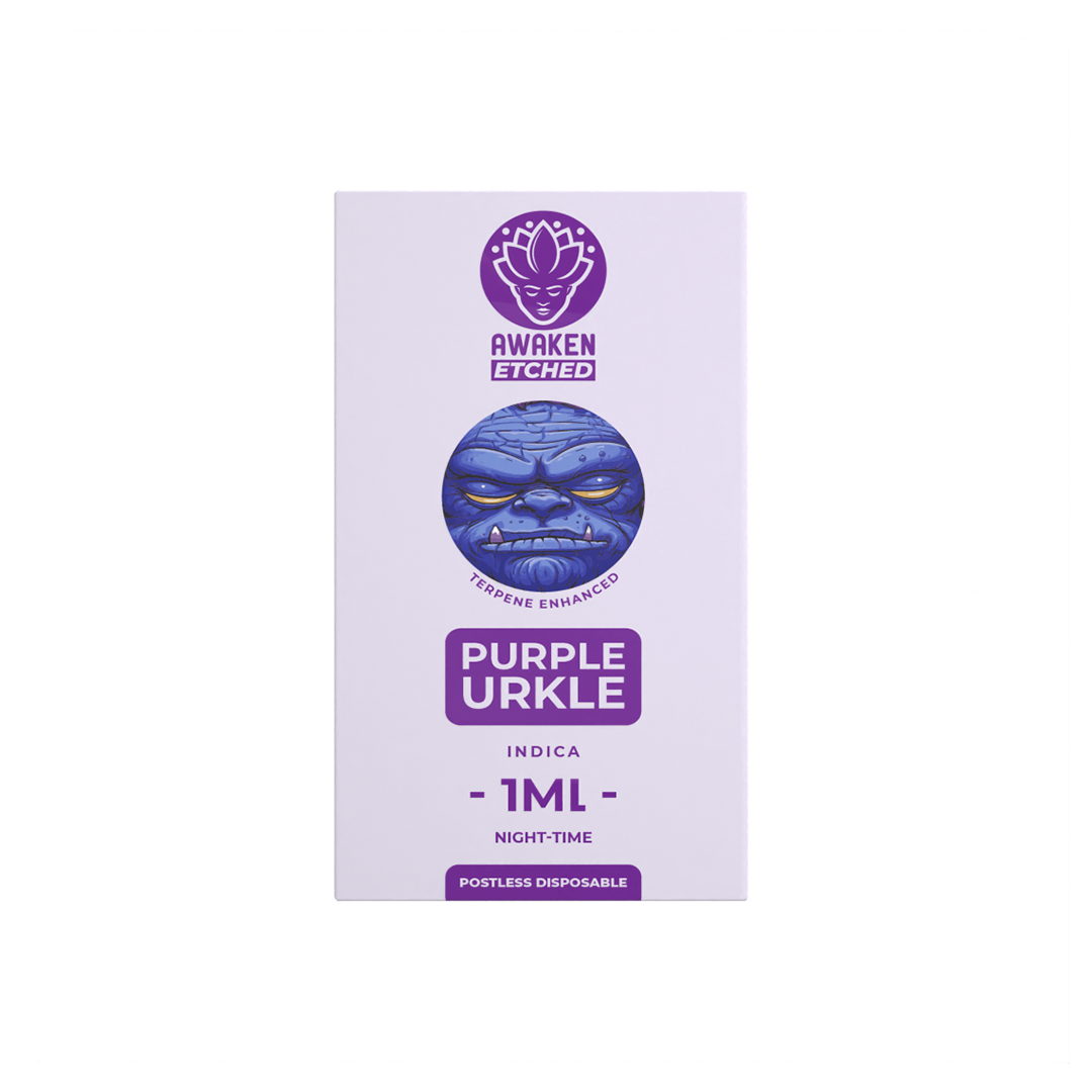1ml Purple Urkle Etched Disposable Vape