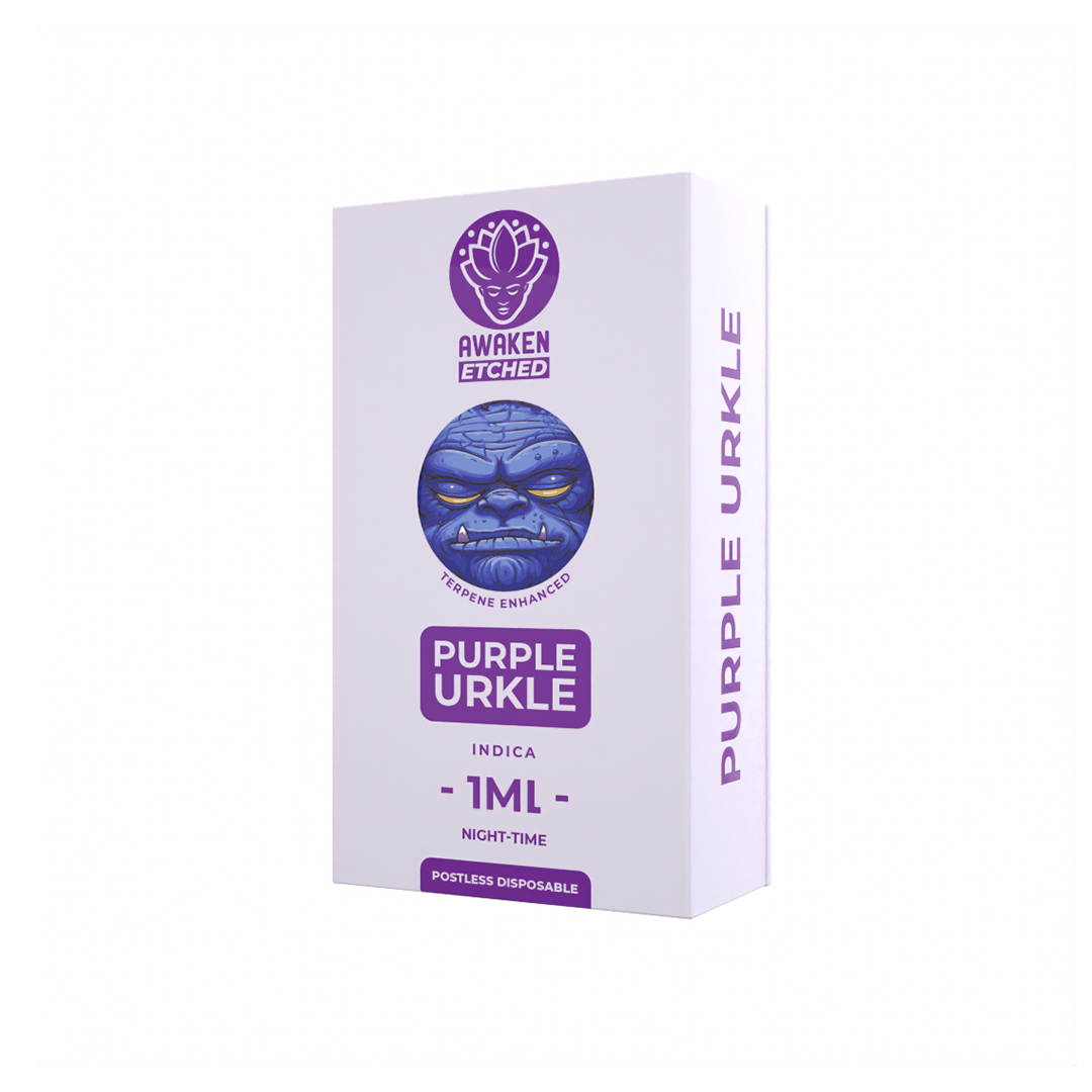 1ml Purple Urkle Etched Disposable Vape