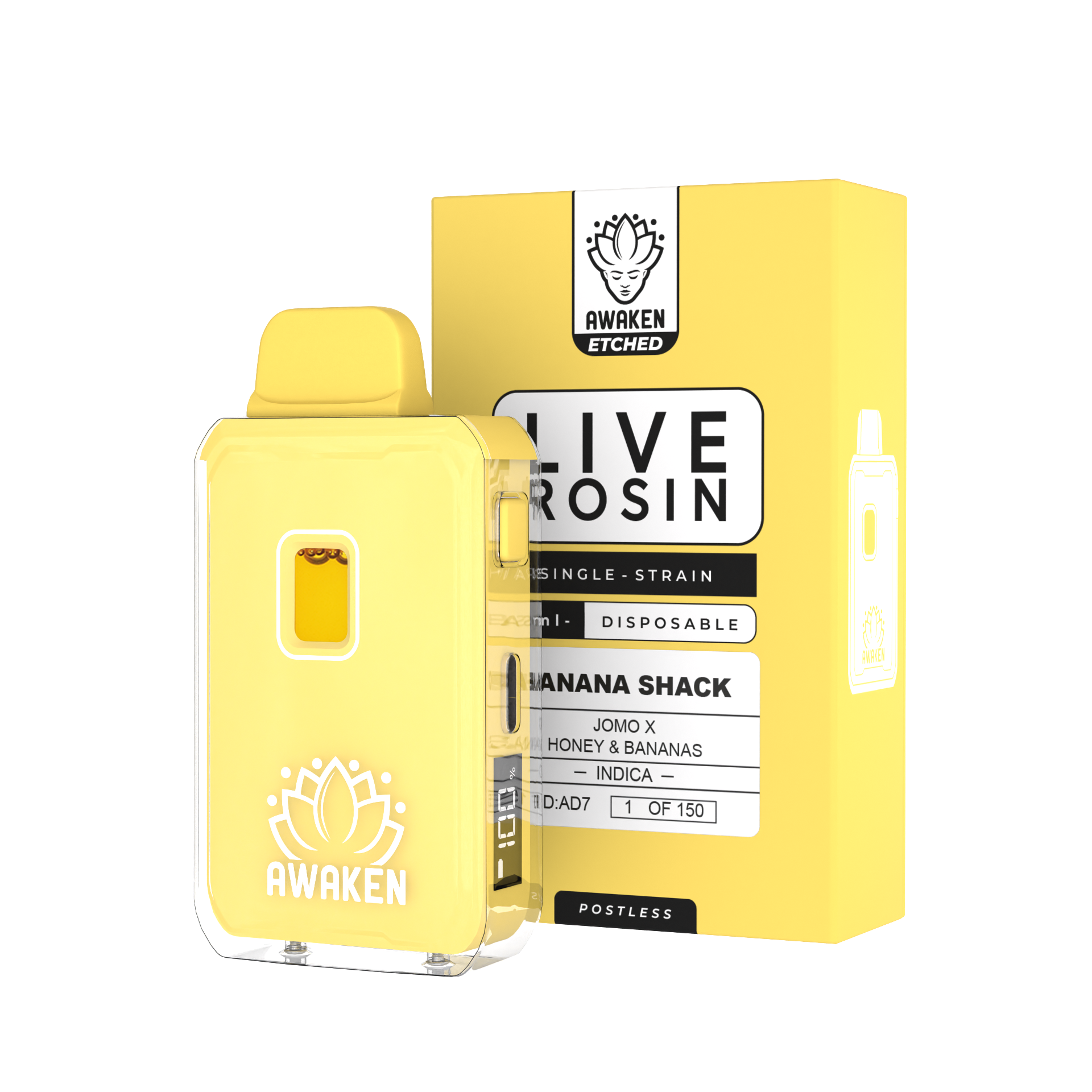 Banana Shack - Live Rosin 1ml Etched Disposable