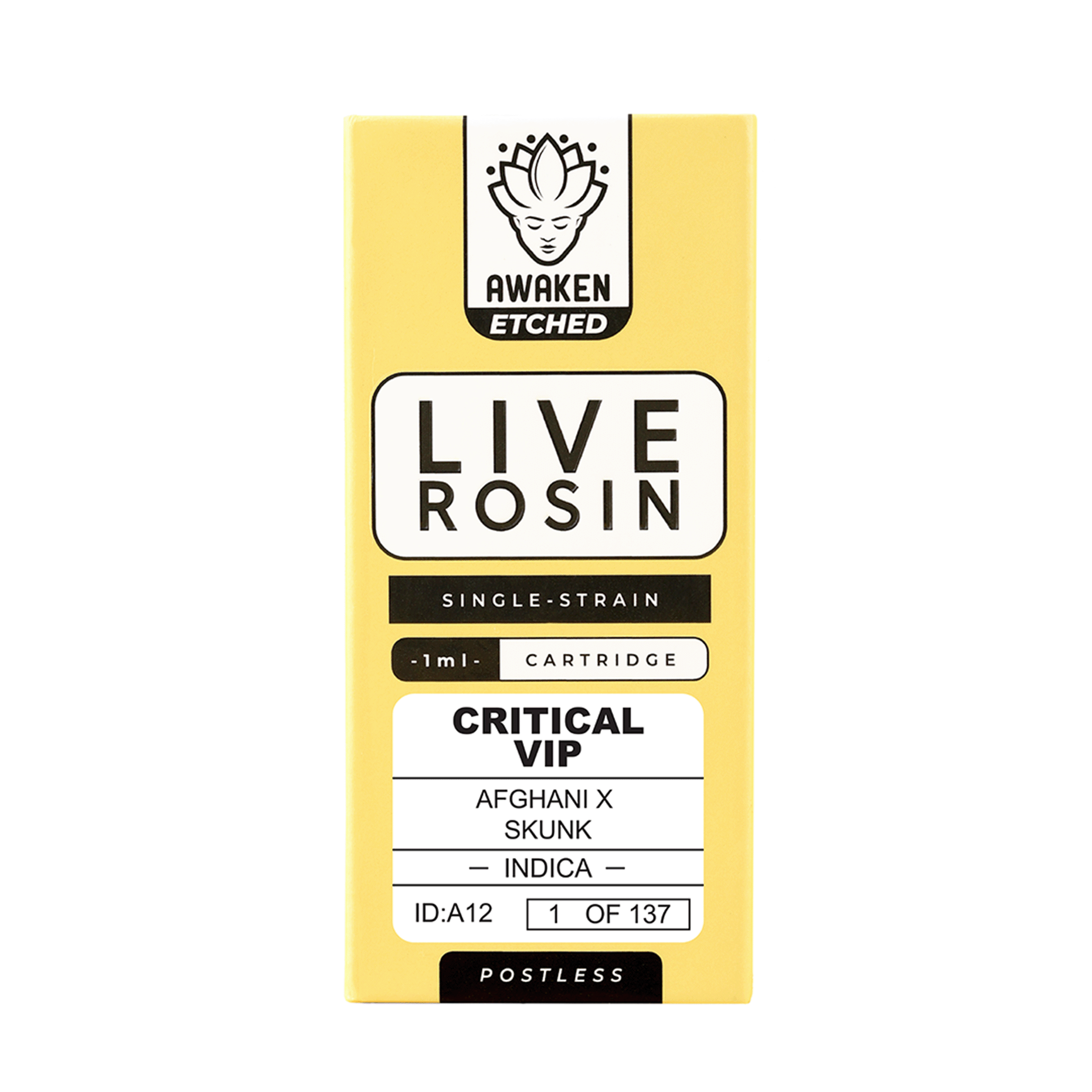 Critical VIP - Live Rosin 1ml Etched Vape Cartridge
