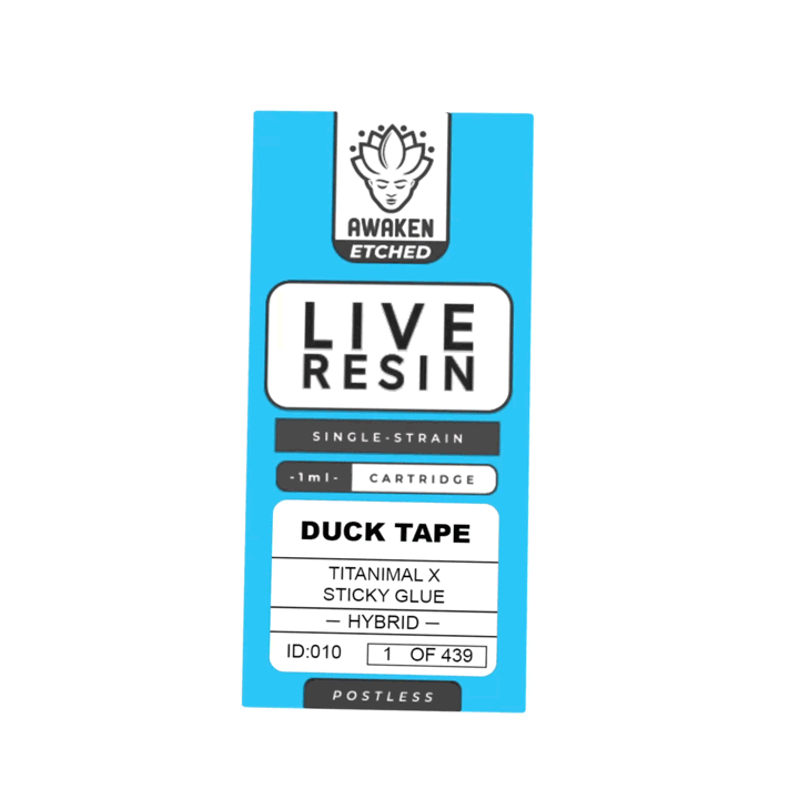 Duck Tape - Live Resin 1ml Etched Vape Cartridge