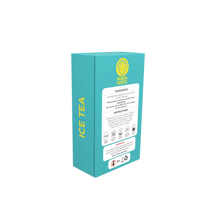 1ml Ice Tea Etched Disposable Vape