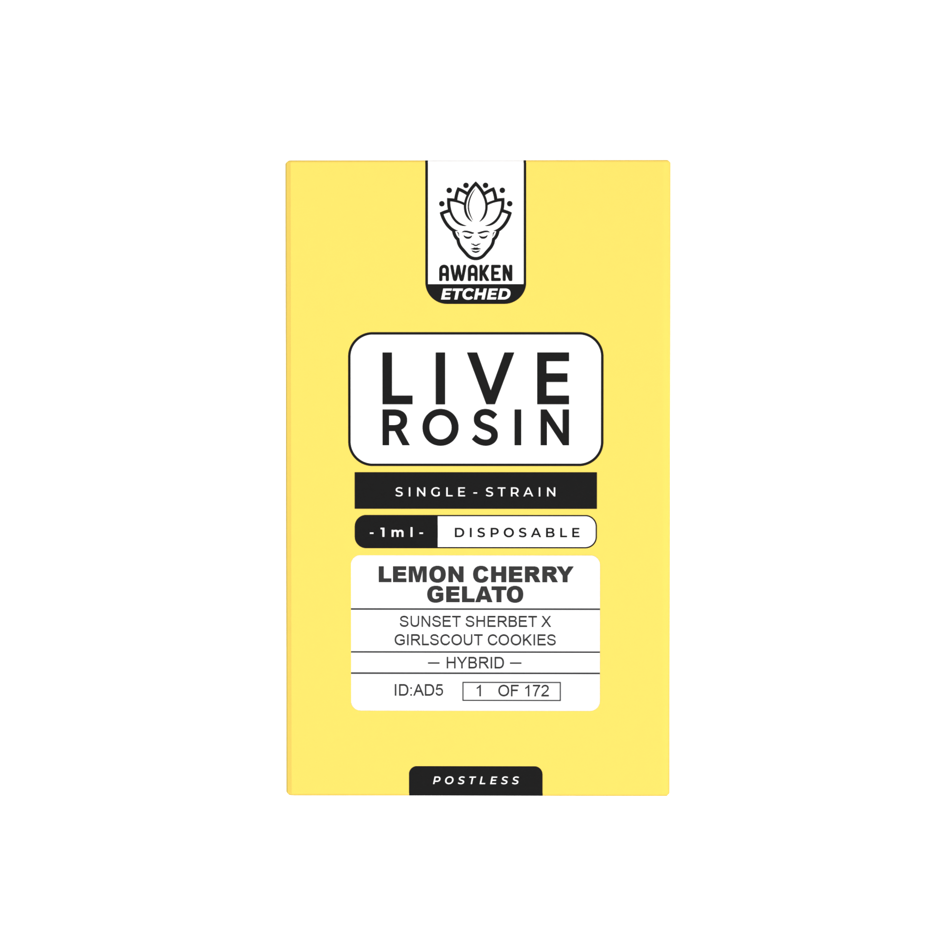 Lemon Cherry Gelato - Live Rosin 1ml Etched Disposable