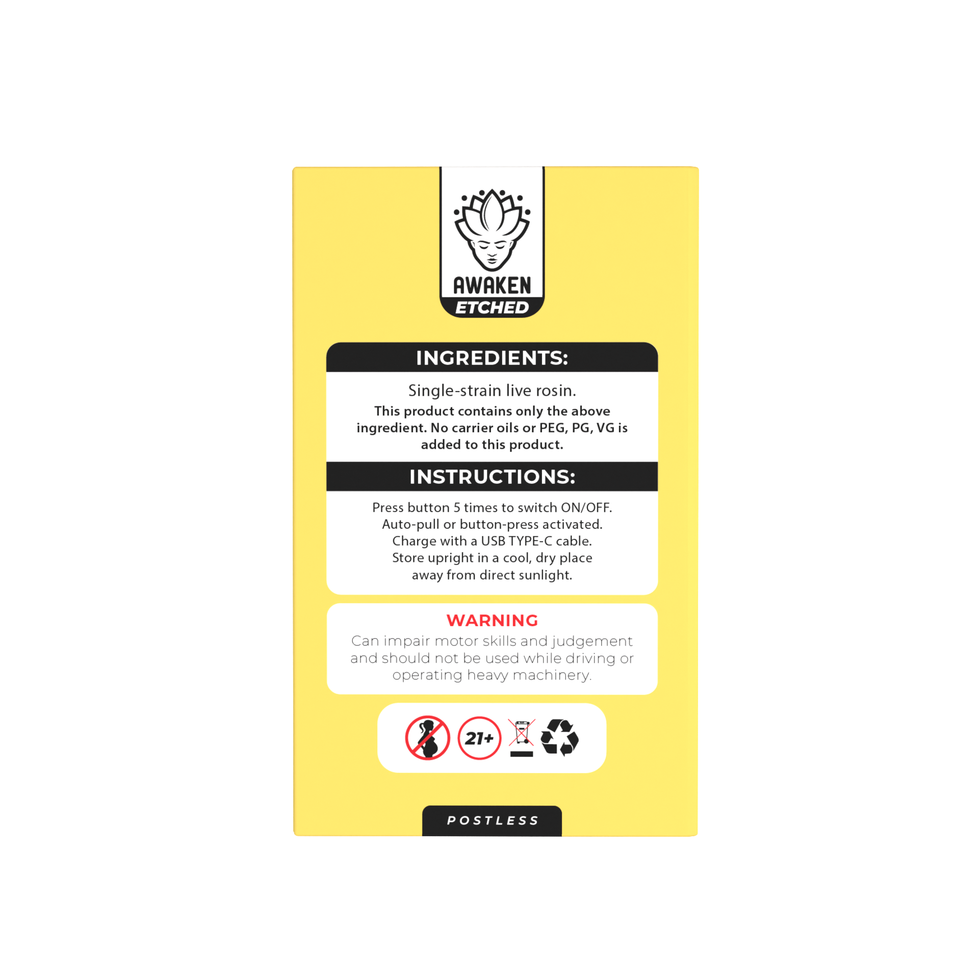 Lemon Cherry Gelato - Live Rosin 1ml Etched Disposable