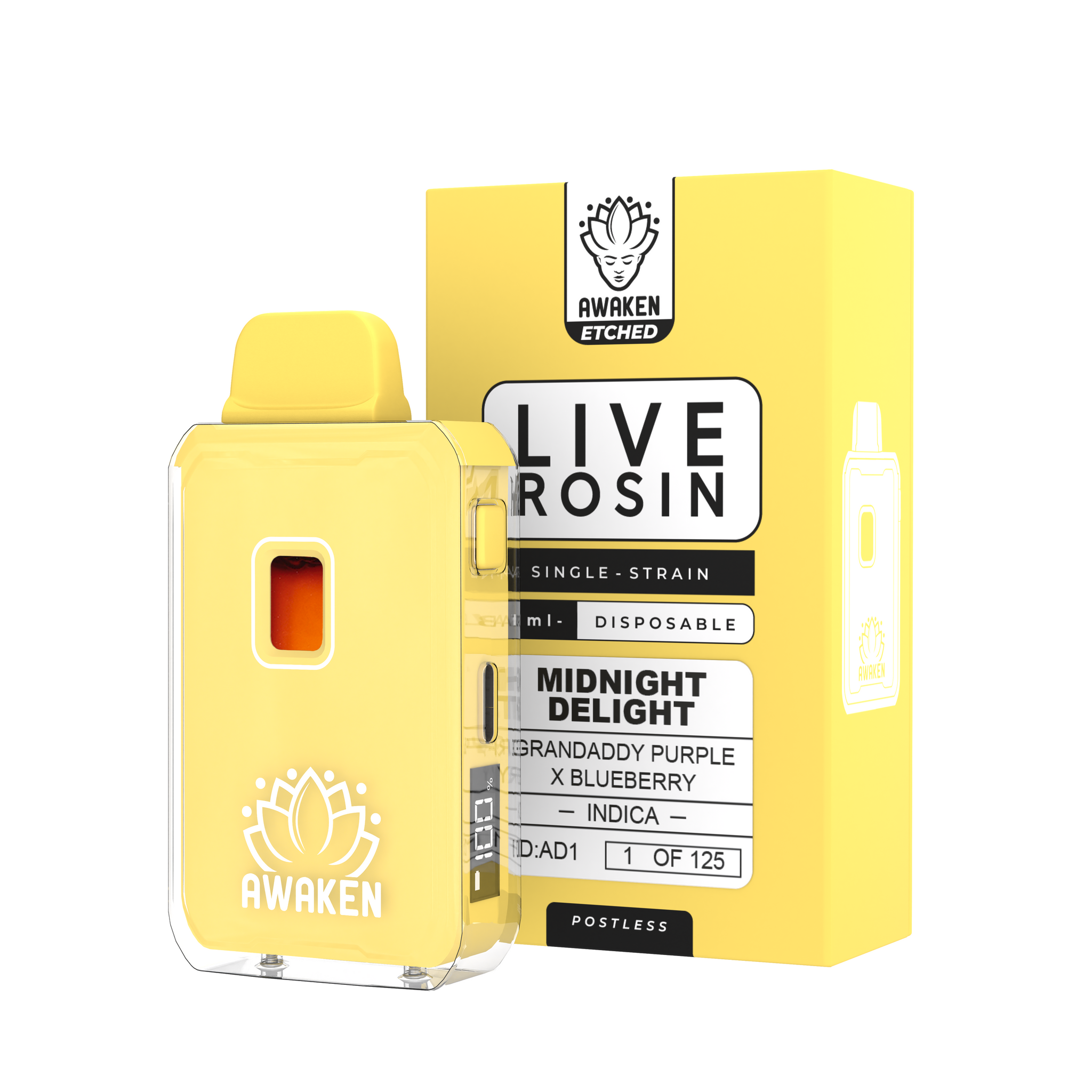 Midnight Delight - Live Rosin 1ml Etched Disposable
