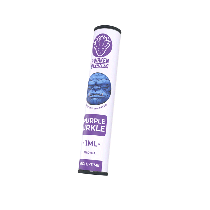 1ml Purple Urkle Etched Vape Cartridge