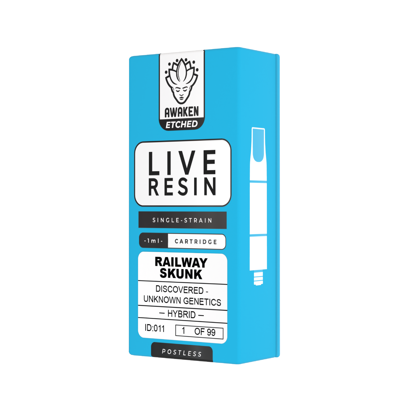 Railways Skunk - Live Resin 1ml Etched Vape Cartridge