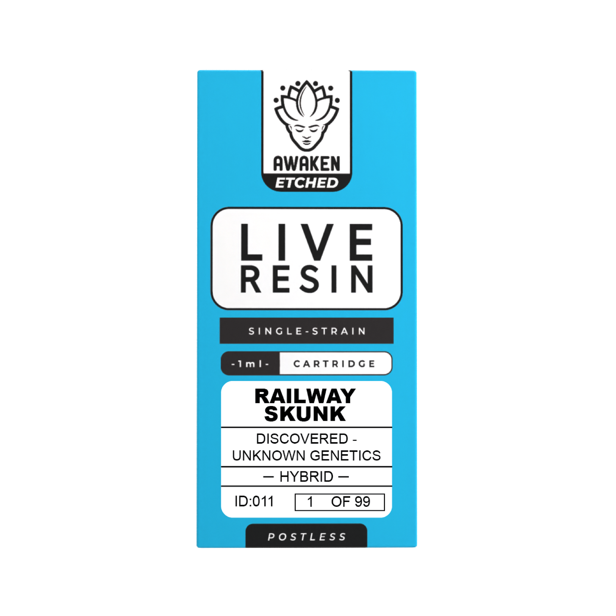 Railways Skunk - Live Resin 1ml Etched Vape Cartridge
