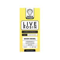 Sour Diesel - Live Rosin 1ml Etched Vape Cartridge