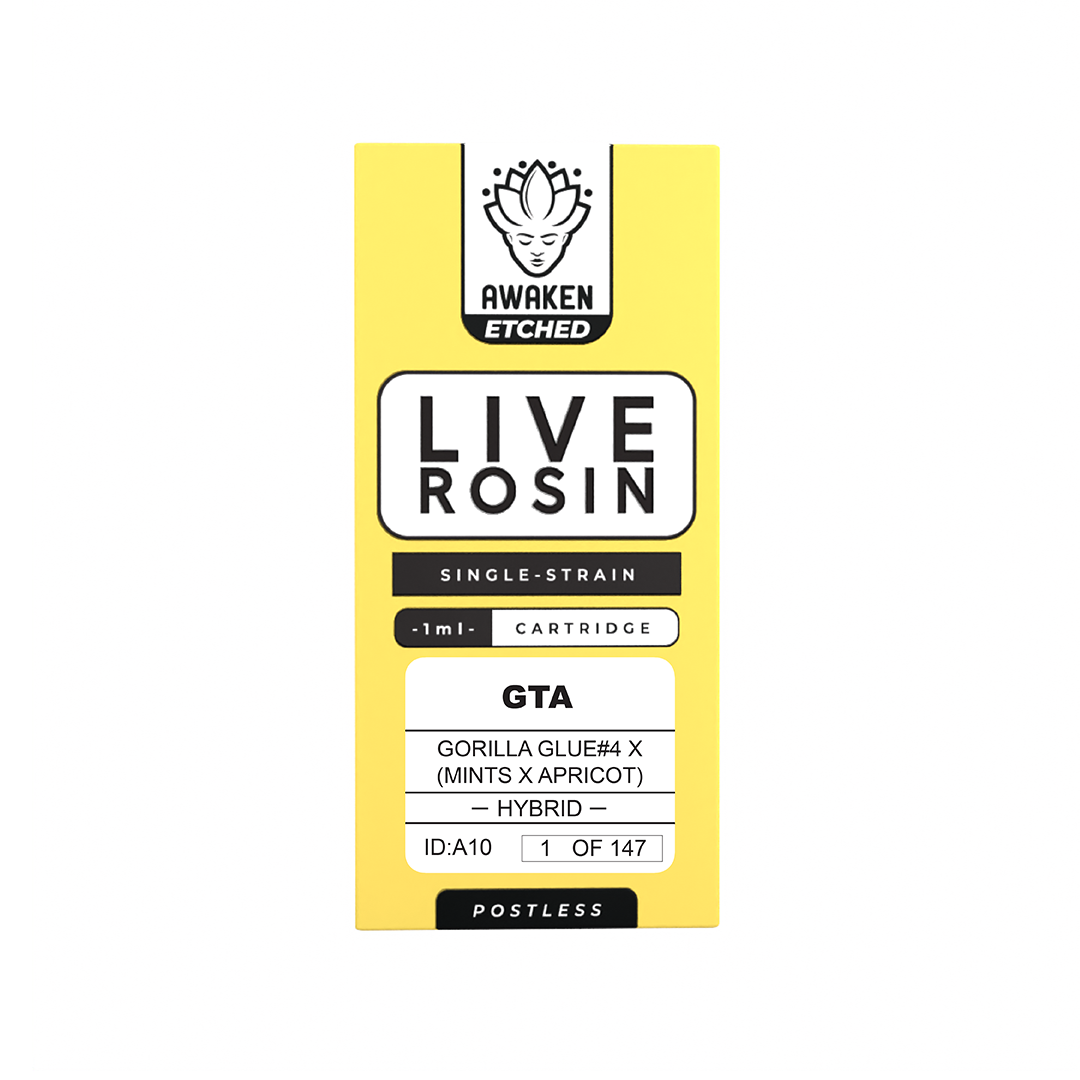 GTA - Live Rosin 1ml Etched Vape Cartridge
