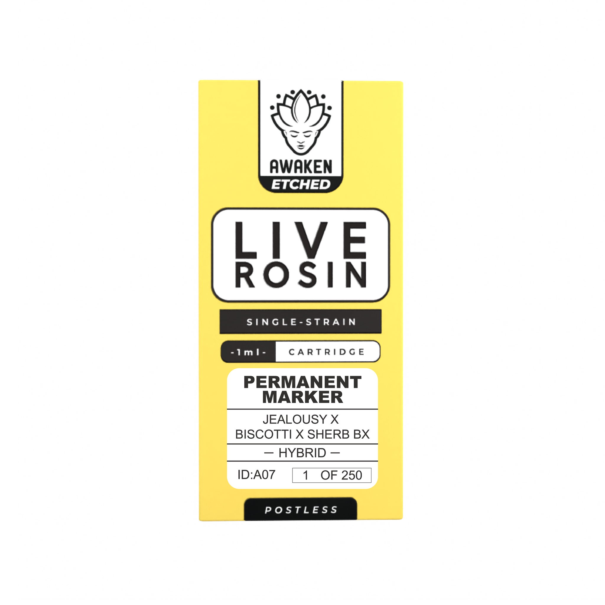 Permanent Marker - Live Rosin 1ml Etched Vape Cartridge
