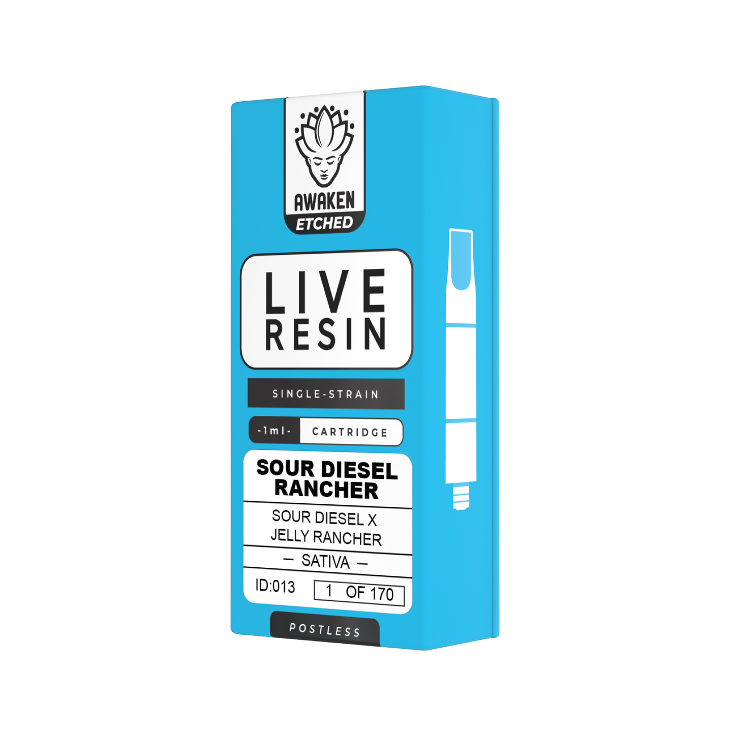 Sour Diesel Rancher - Live Resin 1ml Etched Vape Cartridge
