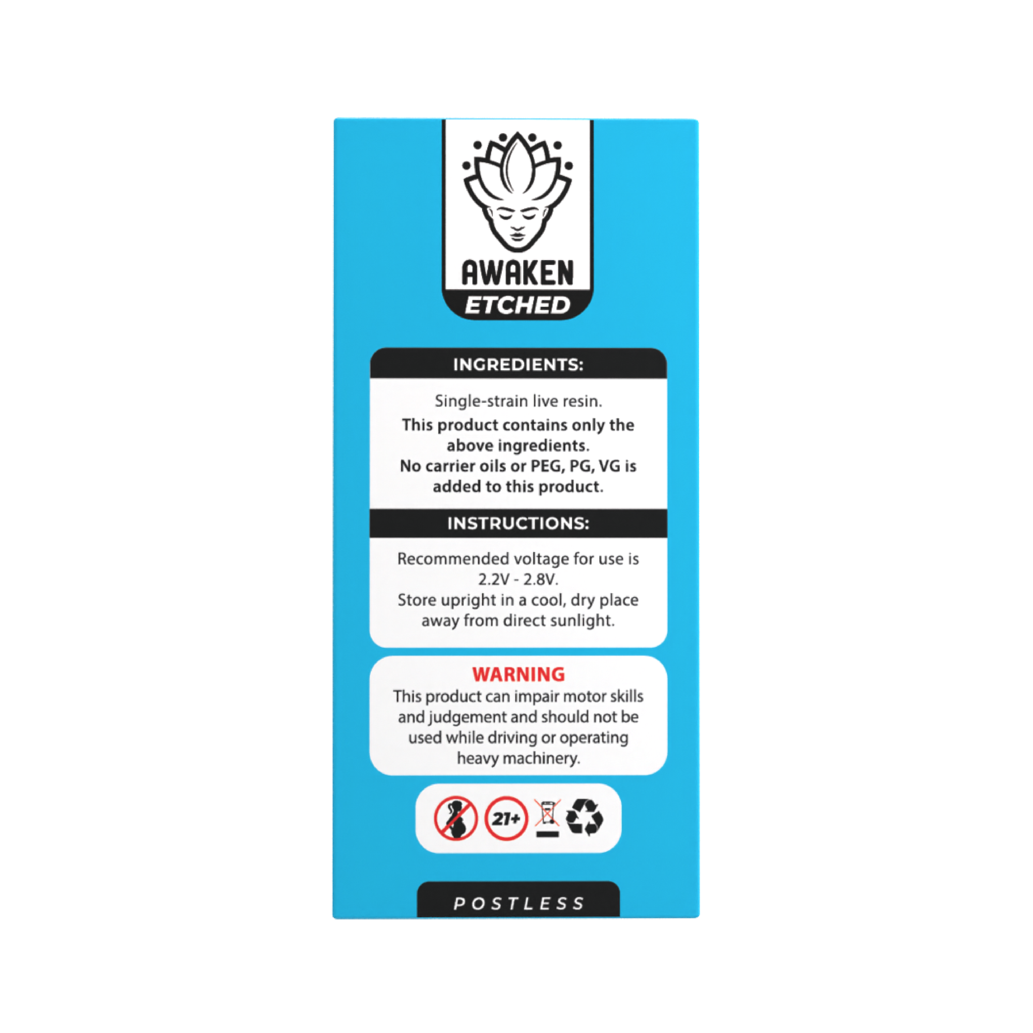 Sour Diesel Rancher - Live Resin 1ml Etched Vape Cartridge