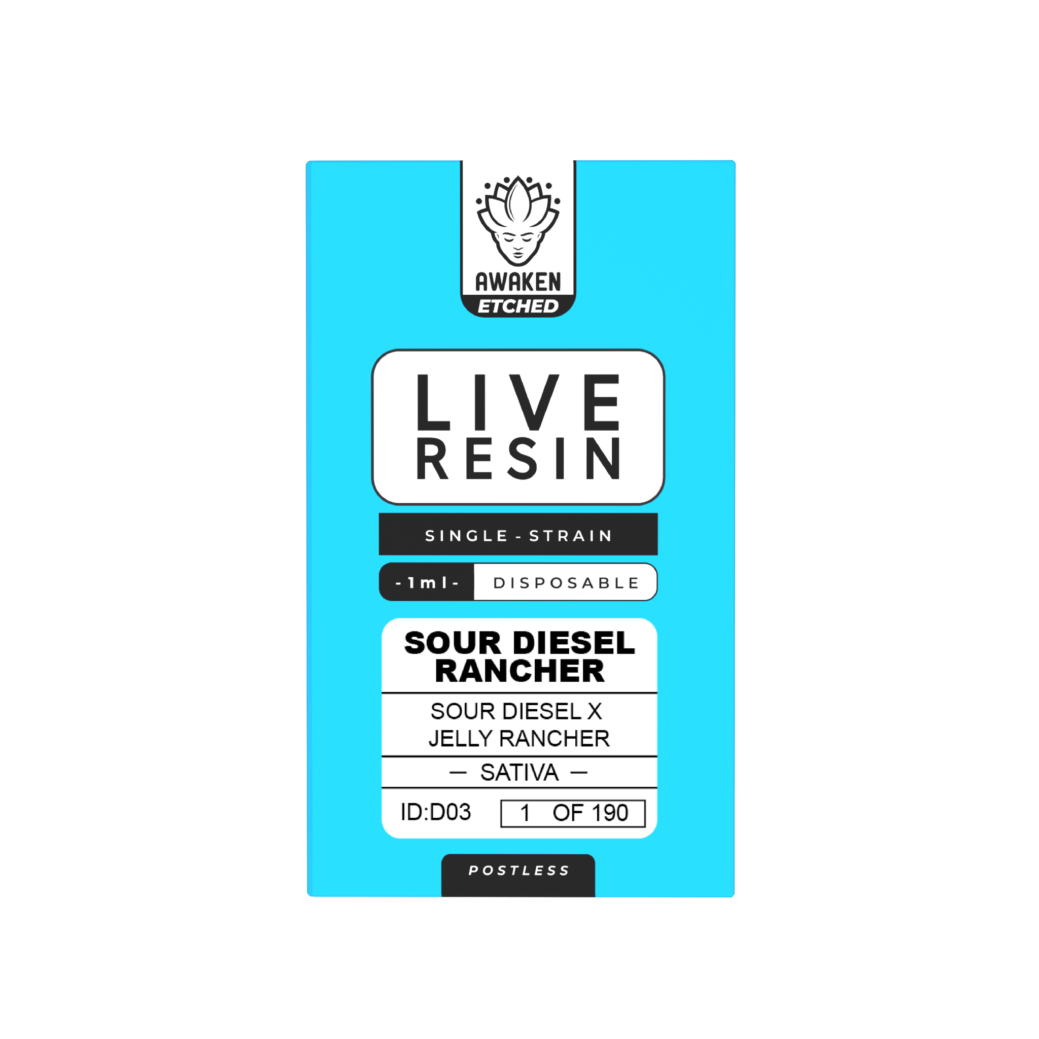 Sour Diesel Rancher - Live Resin 1ml Etched Disposable