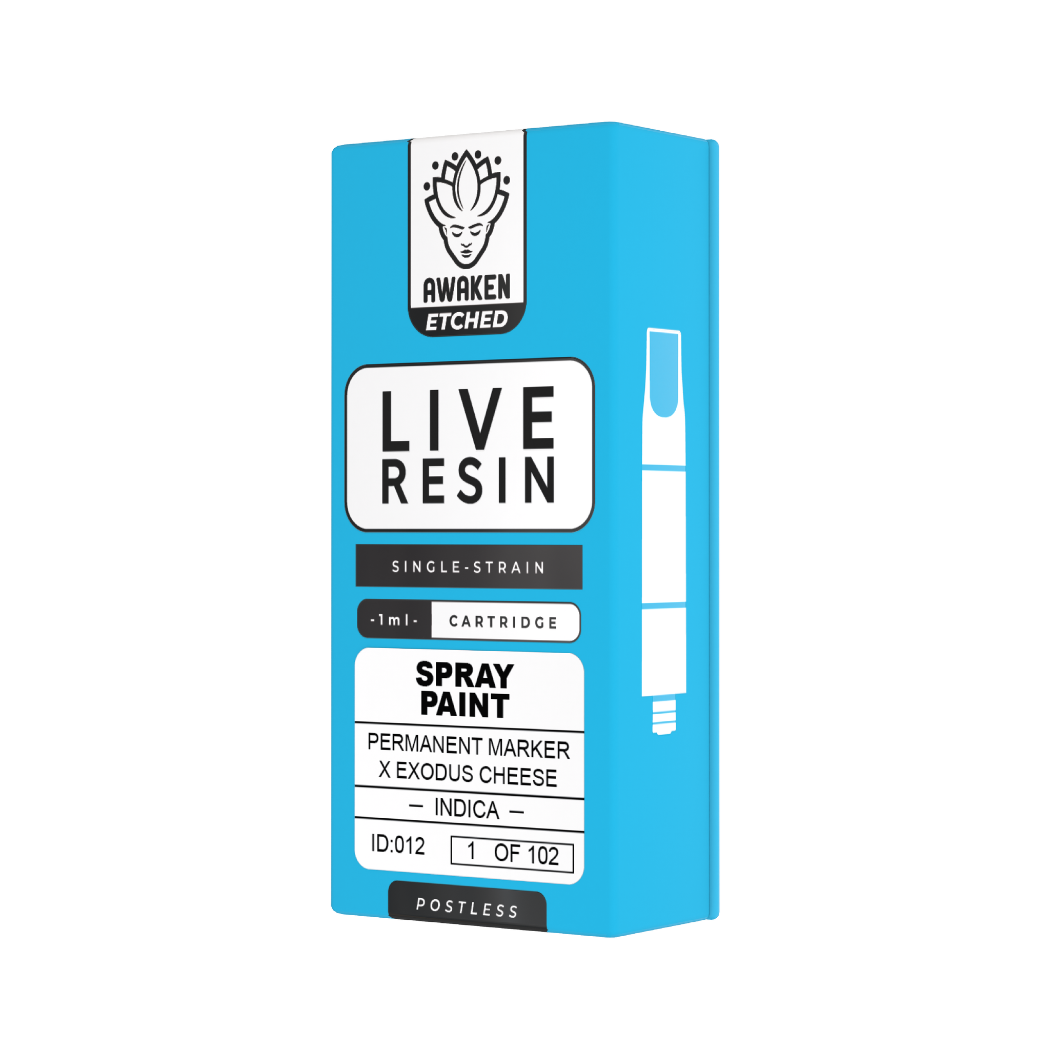 Spray Paint - Live Resin 1ml Etched Vape Cartridge