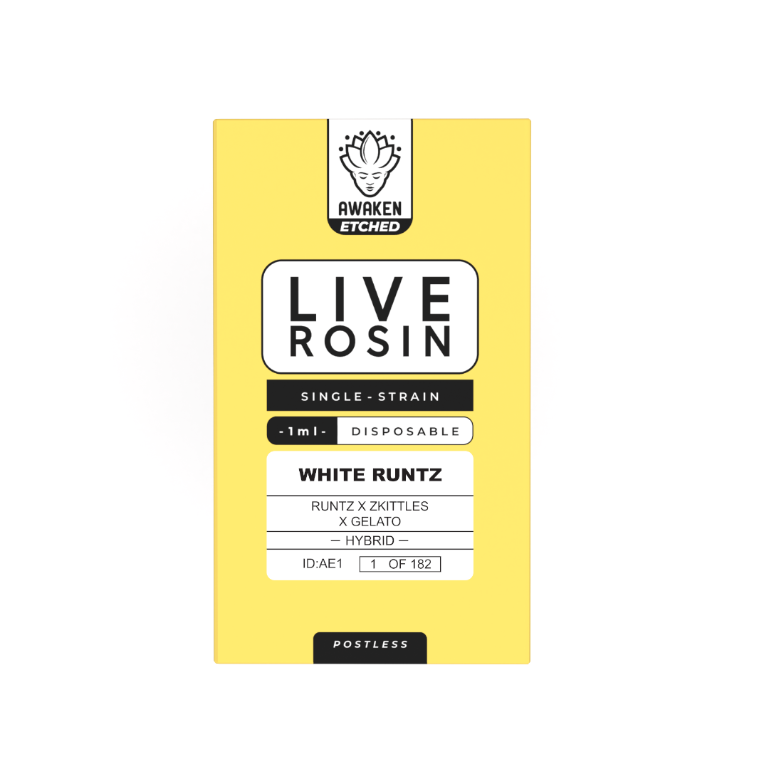 White Runtz - Live Rosin 1ml Etched Disposable
